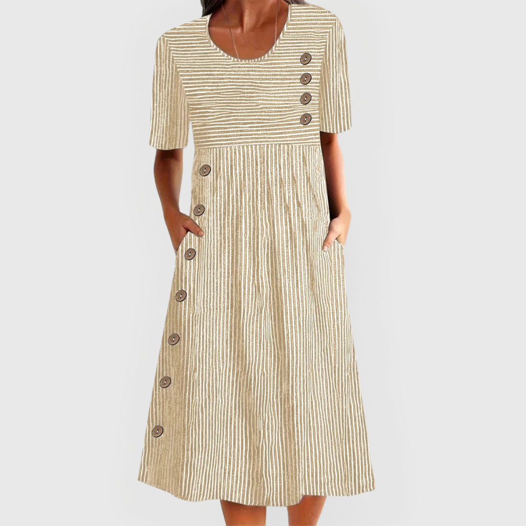 Wanda™ Striped Midi Dress