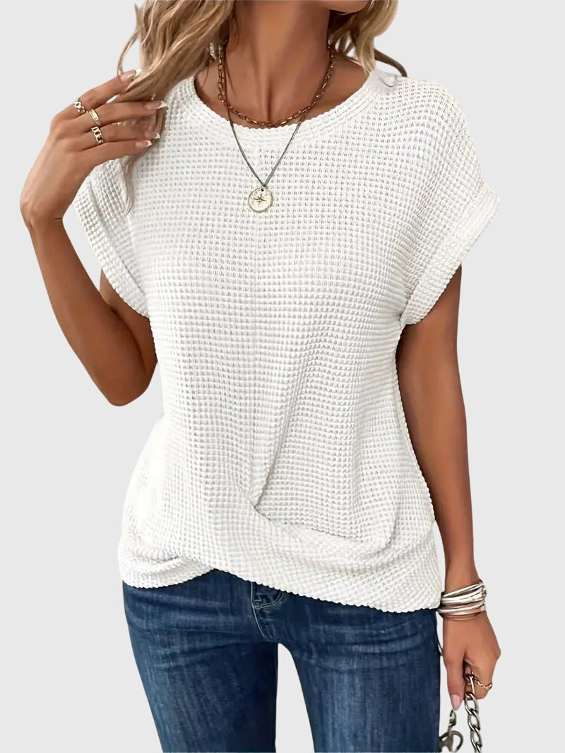Isa™ | Elegant Blouse with Crew Neck