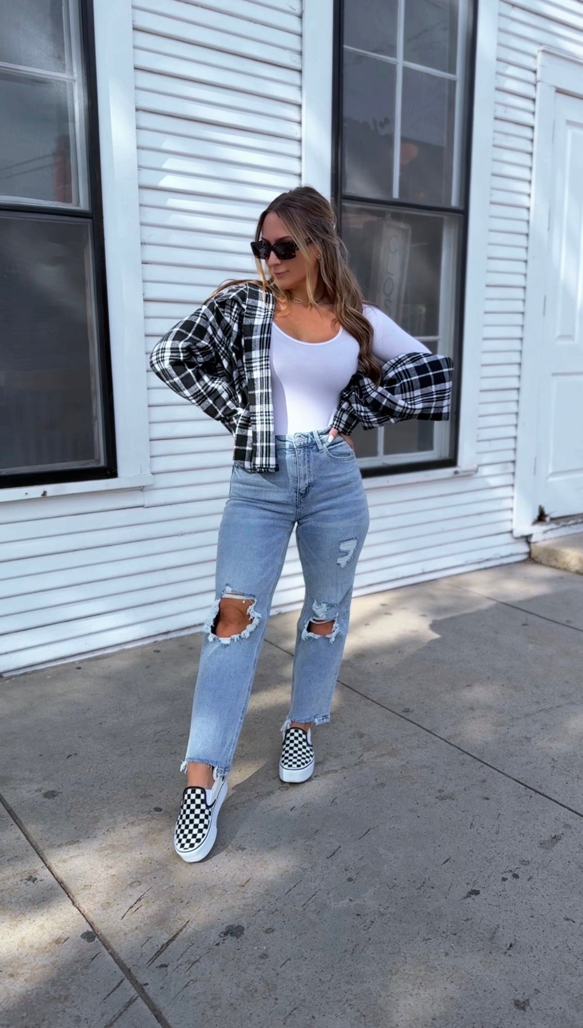 Laylie Plaid Flannel – Oversized Long Sleeve