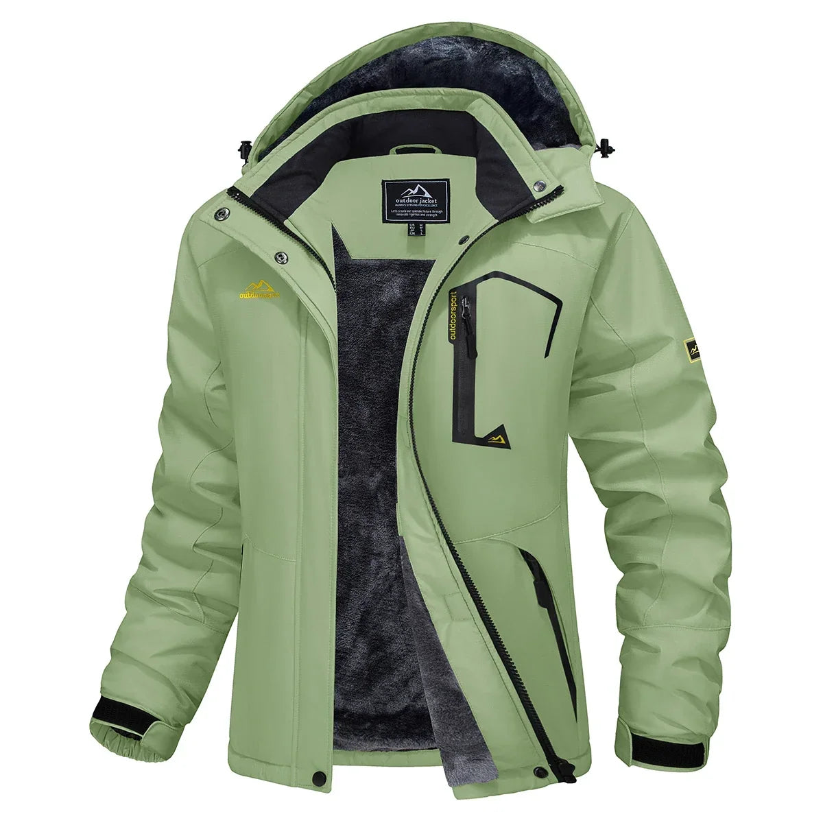 Women's Waterproof Fleece-Lined Parka with Integrated Hood