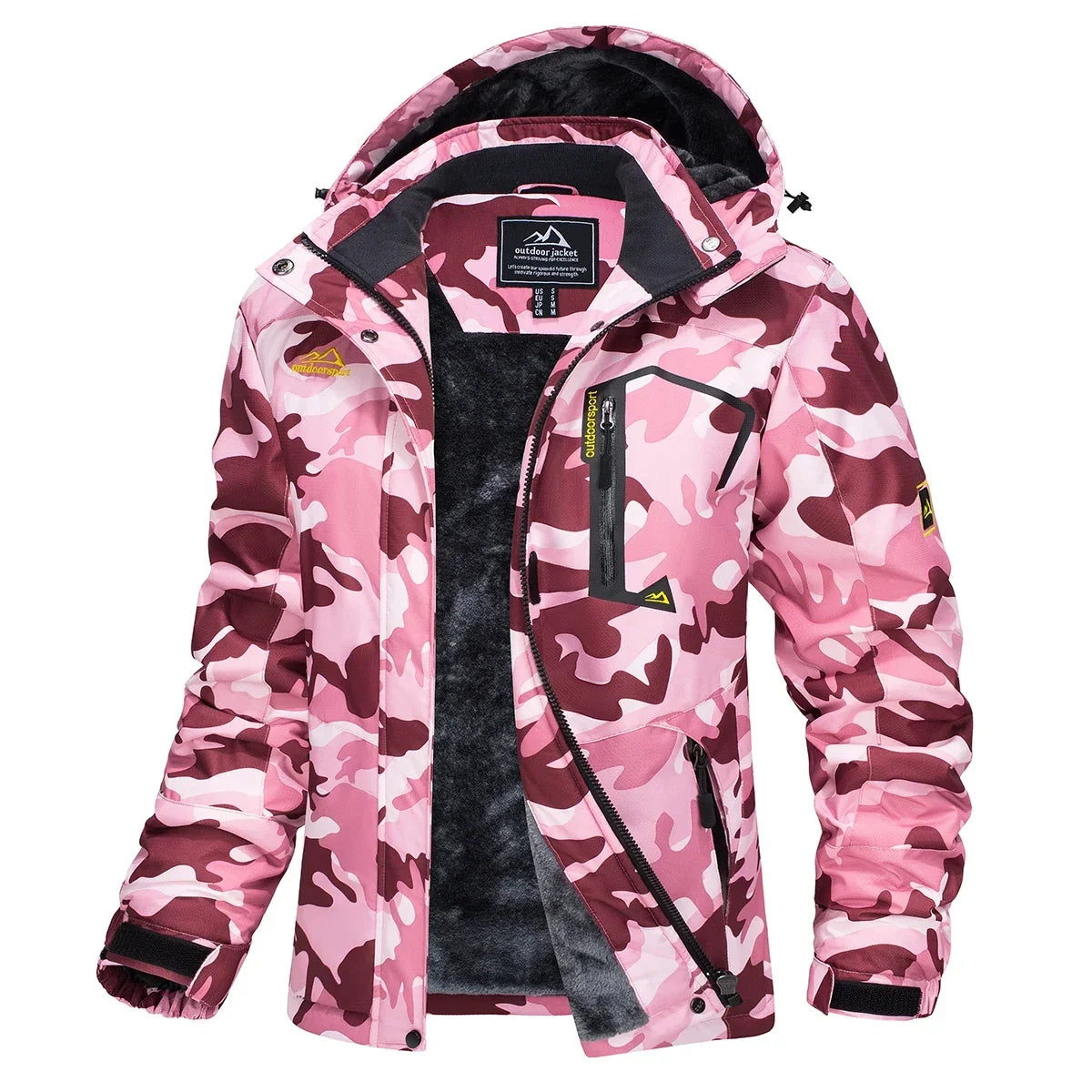 Women's Waterproof Fleece-Lined Parka with Integrated Hood