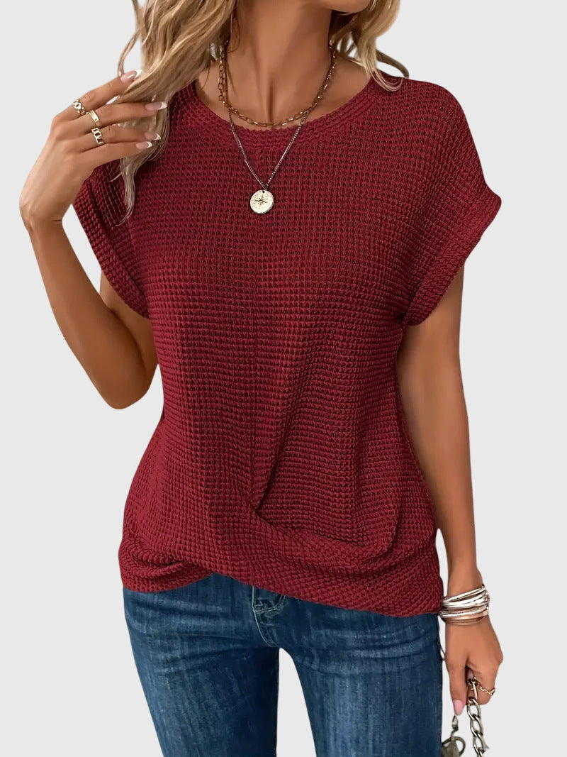 Isa™ | Elegant Blouse with Crew Neck