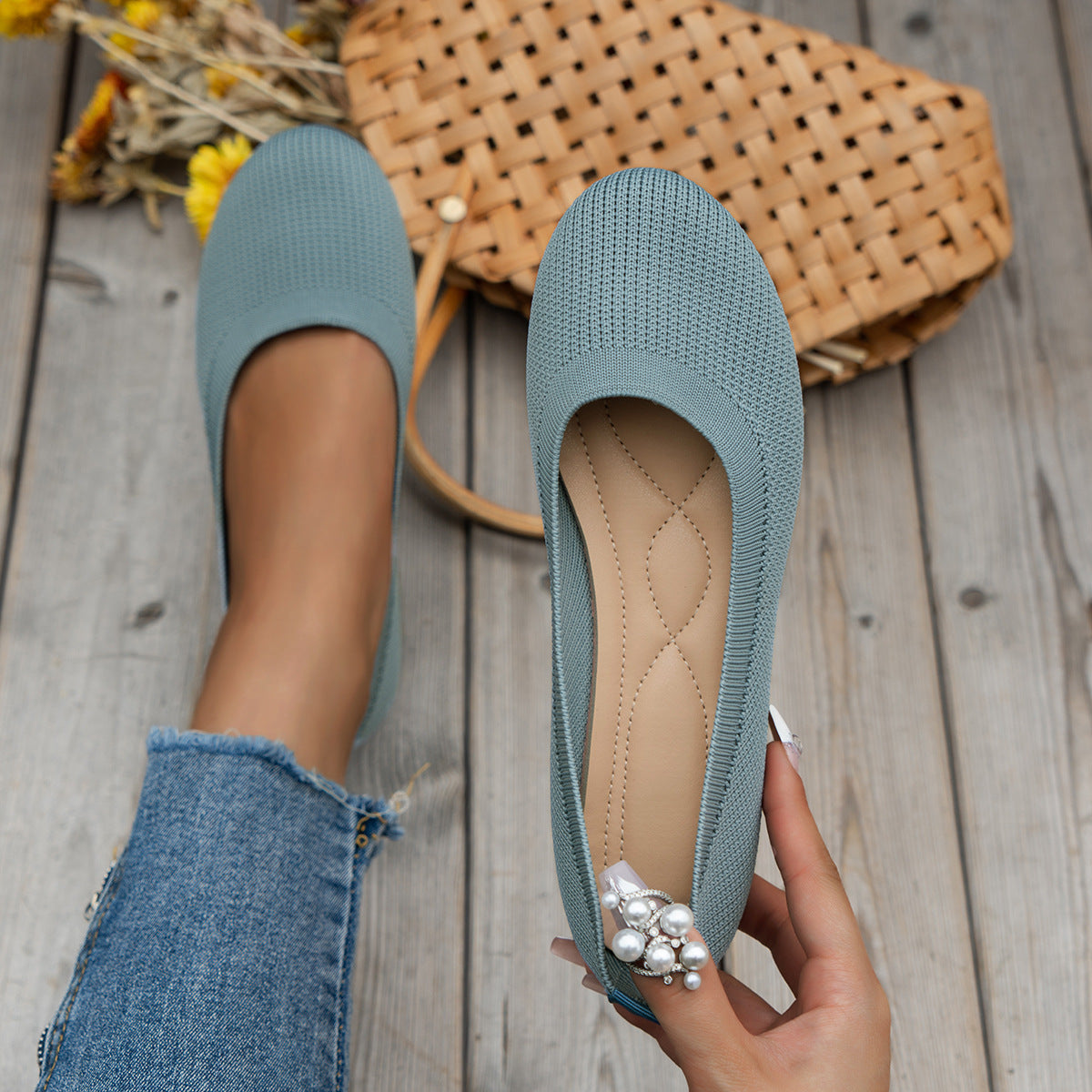 Women's Orthopedic Ballet Flats with Cushioned Insole