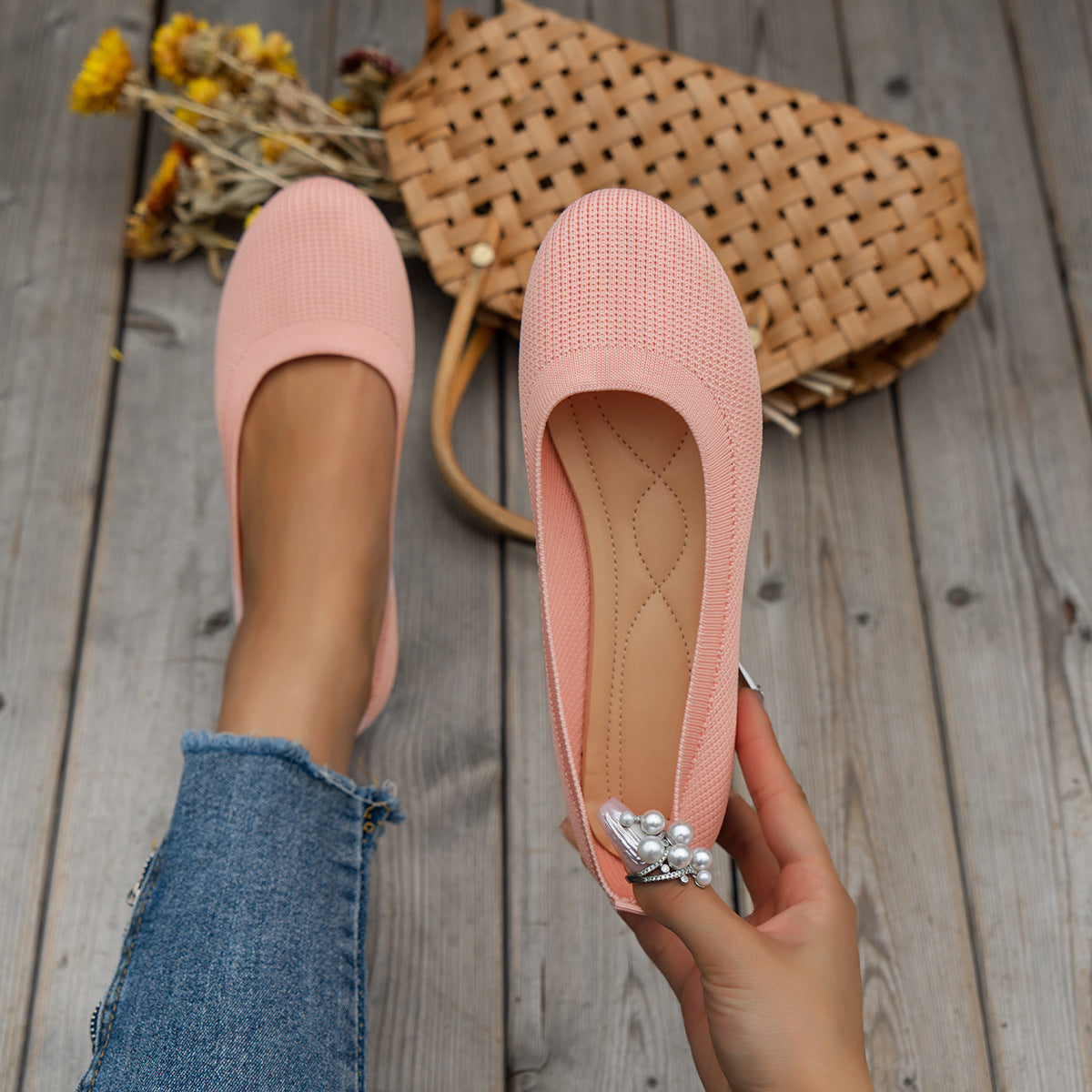 Women's Orthopedic Ballet Flats with Cushioned Insole
